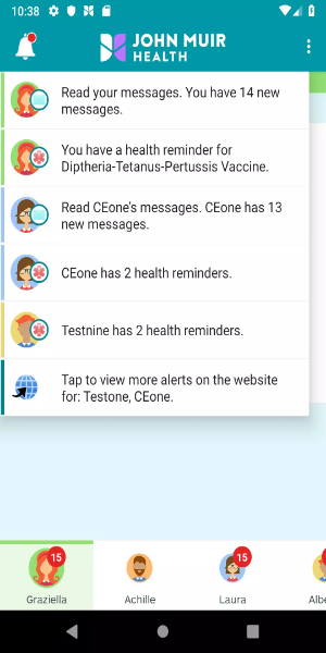 MyJohnMuirHealth 스크린샷 2