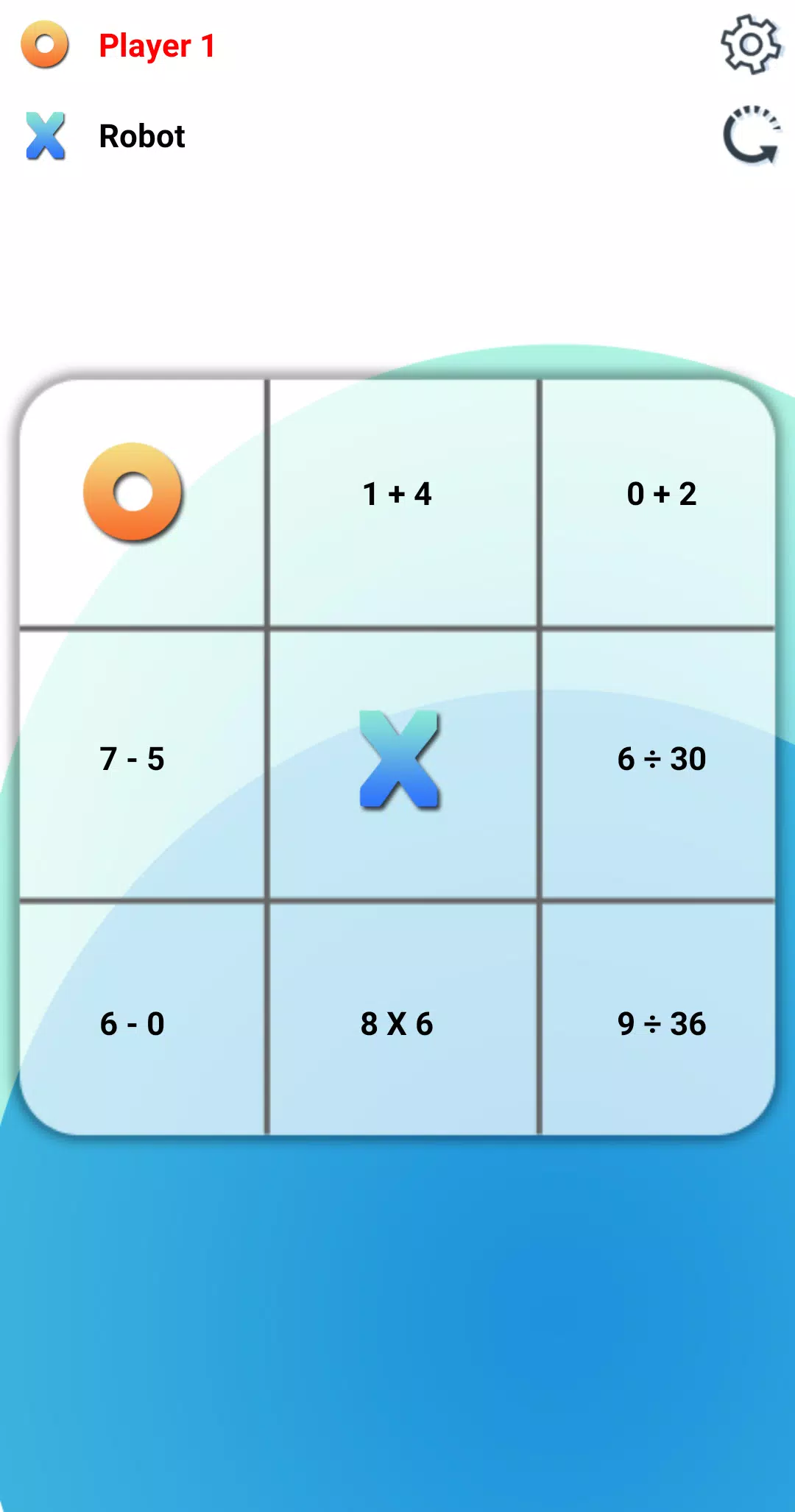 Tic Tac Toe: A Math Game ဖန်သားပြင်ဓာတ်ပုံ 1