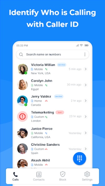 Show Caller ID & Spam Blocker Ảnh chụp màn hình 3