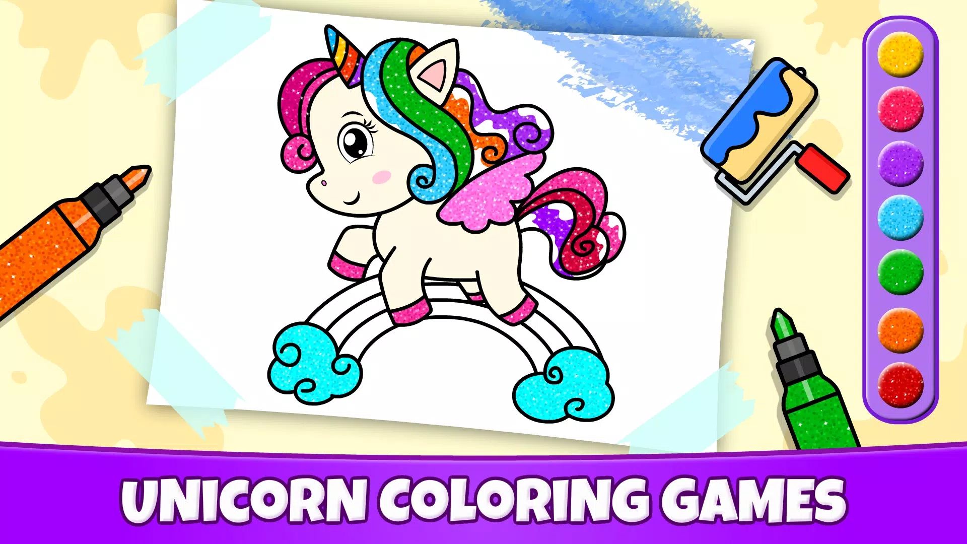 Unicorn Coloring ဖန်သားပြင်ဓာတ်ပုံ 0
