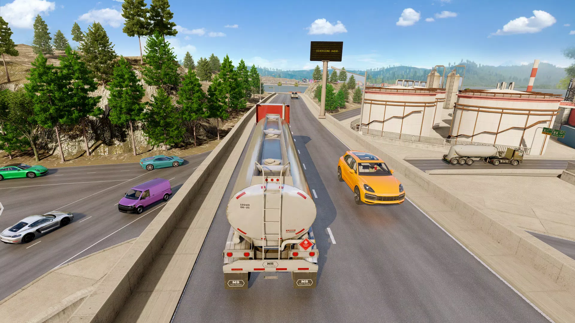 Truck Driving Sim Oil War Game ภาพหน้าจอ 1