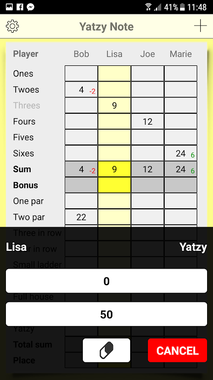 Yatzy Note Скриншот 1