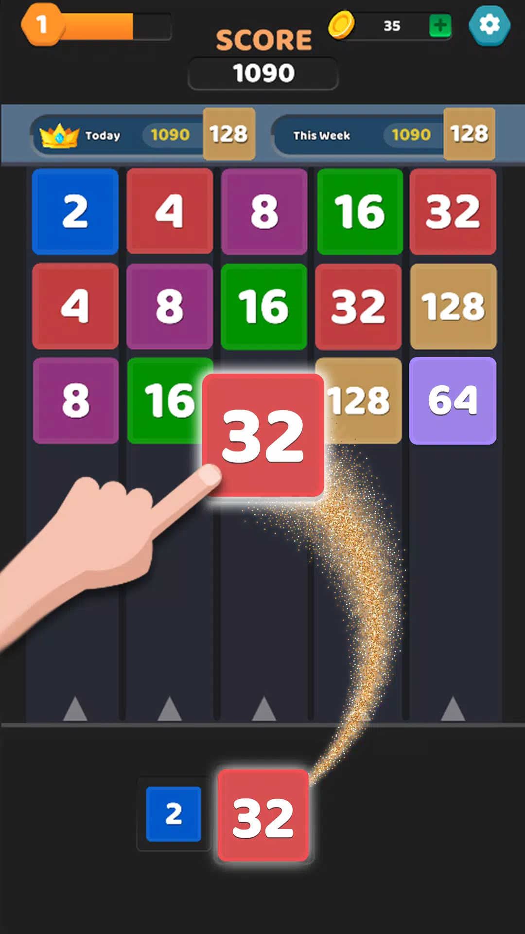 Merge Puzzle Games: Number Up ဖန်သားပြင်ဓာတ်ပုံ 0