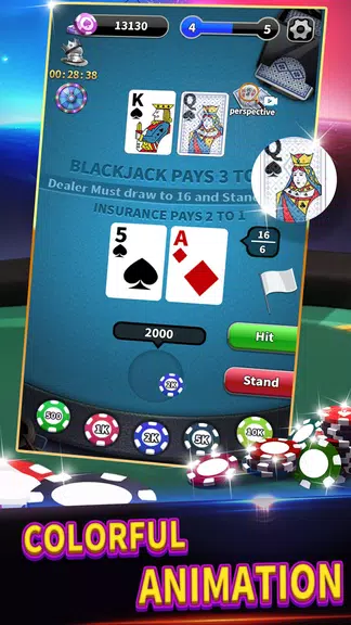 BlackJack 21 lite offline game應用截圖第1張