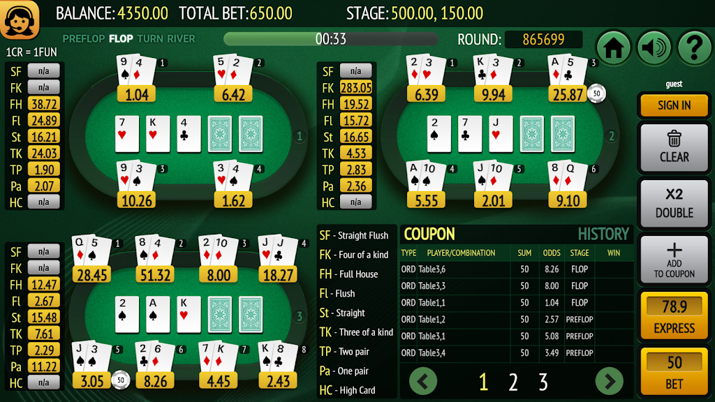 Bet on Poker Ảnh chụp màn hình 1