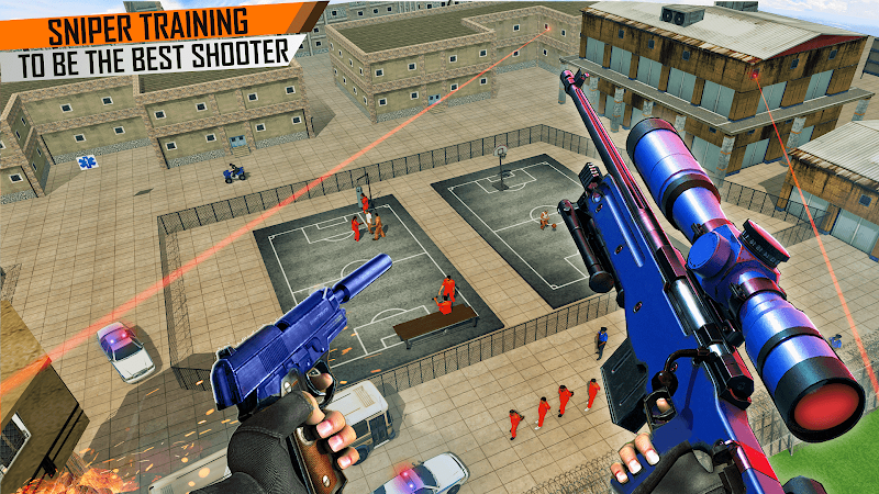 Prisoner Sniper Shooting 3D Gun Games Capture d'écran 2
