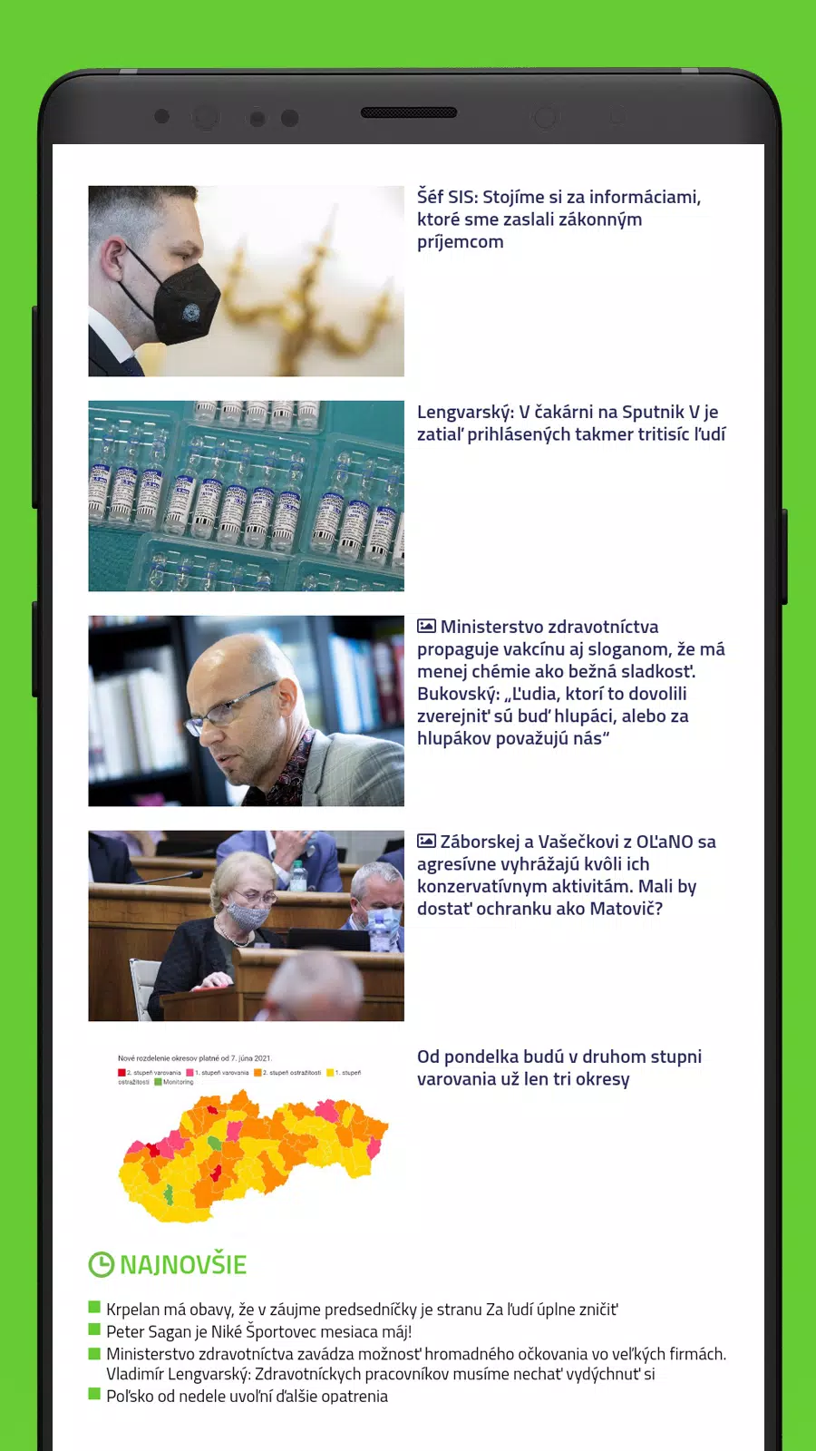 HLAVNÉ SPRÁVY Скриншот 1