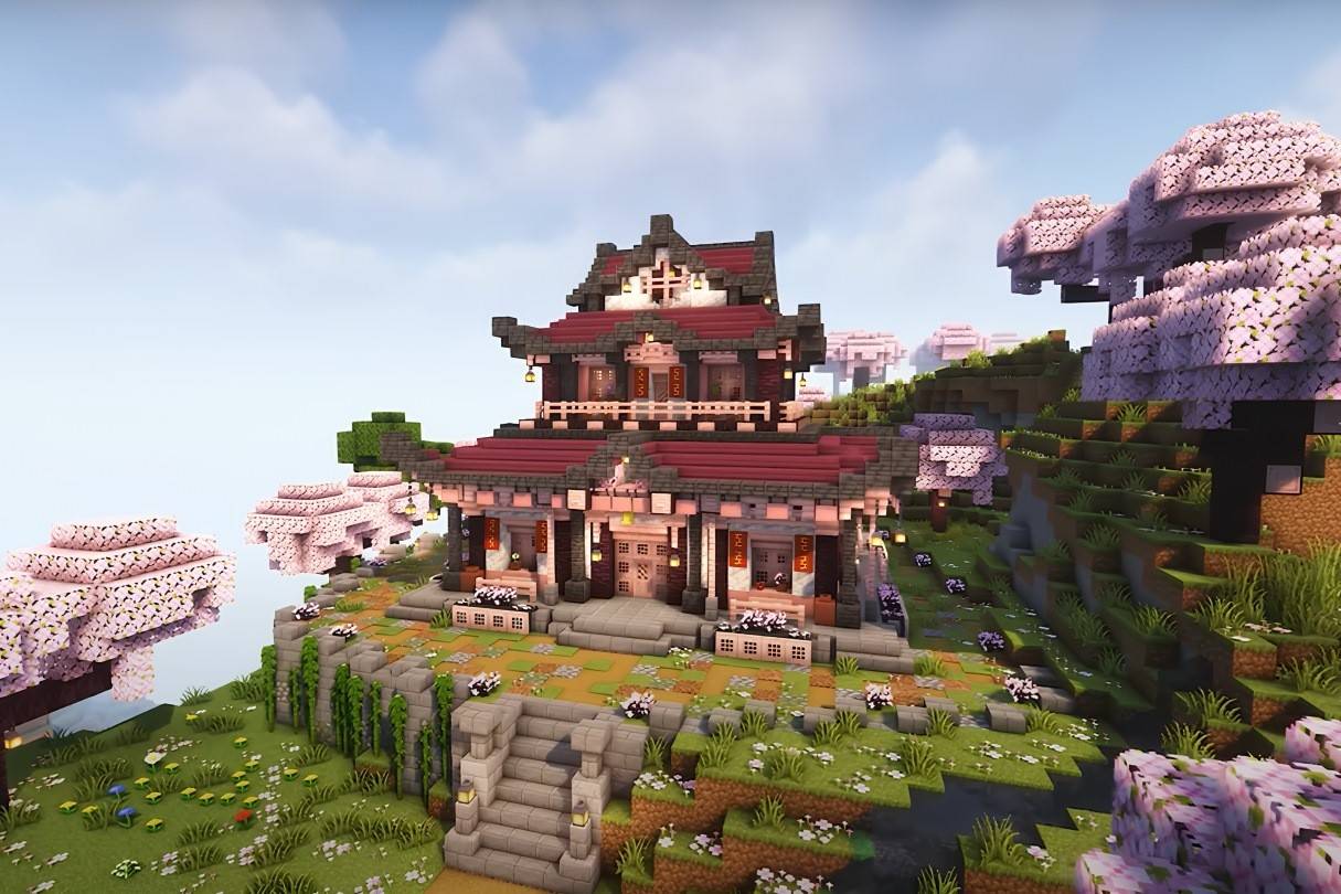 Casa de cerezo japonés