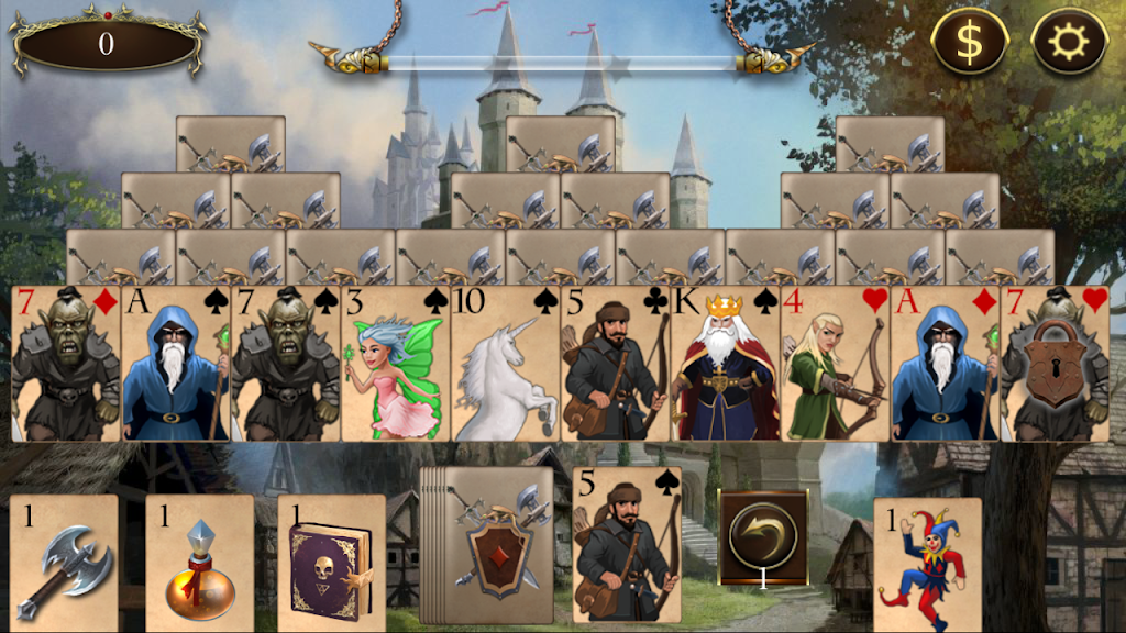 Schermata Legends of Solitaire Curse of the Dragons TriPeaks 0