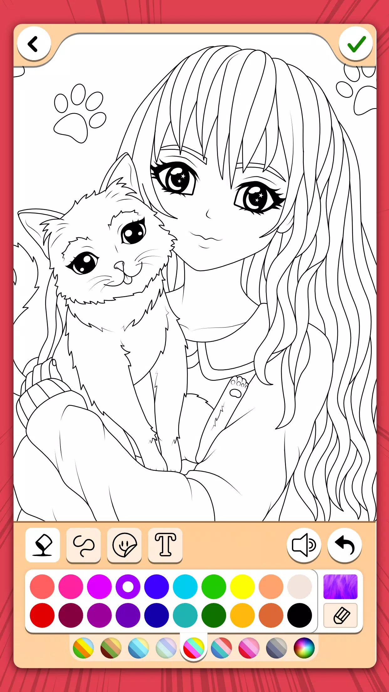 Manga Coloring Book Ekran Görüntüsü 0