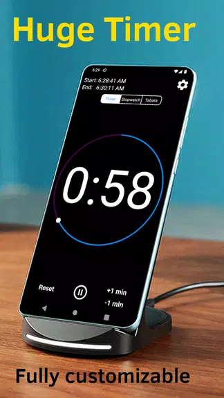 Huge Timer Stopwatch Tabata Schermafbeelding 0