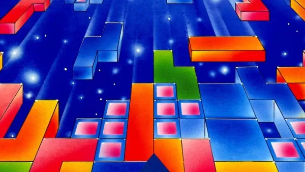 经典Game Boy俄罗斯方块游戏画面