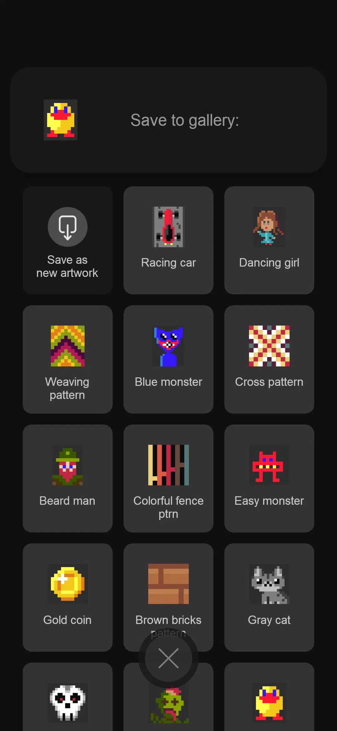 Easy pixel art maker editor ဖန်သားပြင်ဓာတ်ပုံ 1