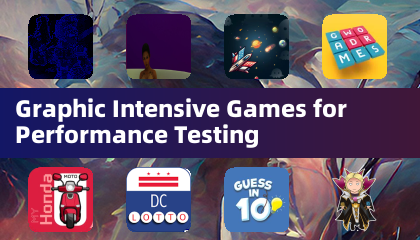 パフォーマンステスト用のグラフィックリソースが多用されるゲーム